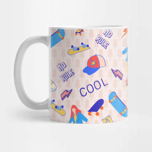 Teenager Girl Having Fun on Skateboard Mug